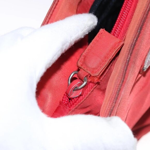 PRADA Shoulder Bag Nylon Red Auth 109708 - Picture 12 of 15
